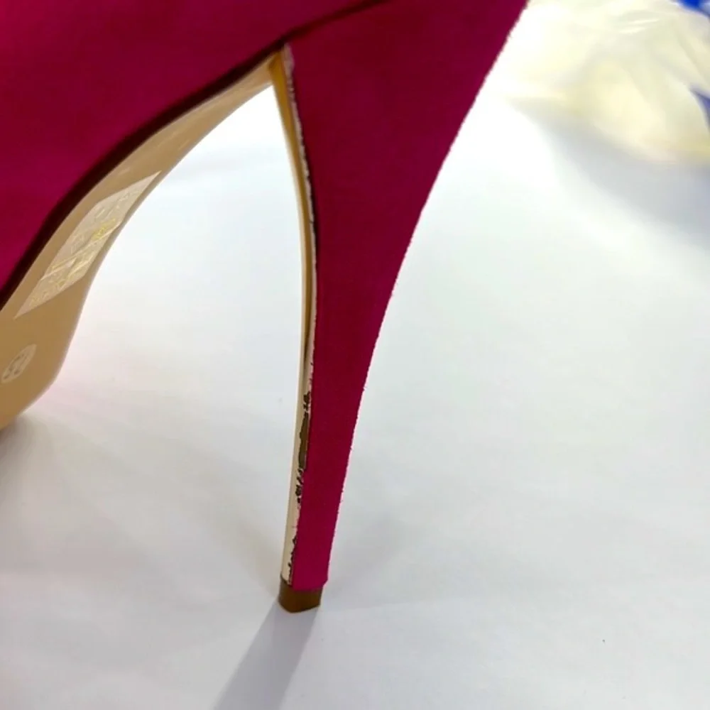 Dolce Vita Hot Pink Suede Platform Stiletto Shoes, Size 7.5